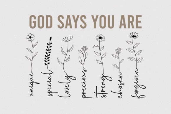 God Says You Are Unique Special Lovely P